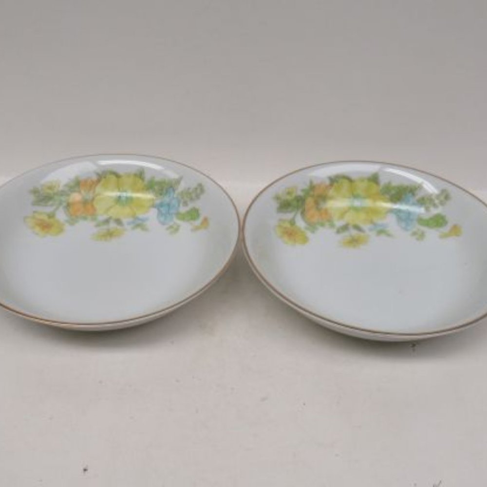 2 - EKCO China SPRING BOUQUET 5 1/2 Inch Fruit or Dessert Bowls